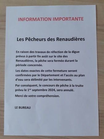 Annulation concours Renaudières