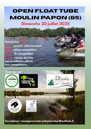 Open float tube Moulin Papon